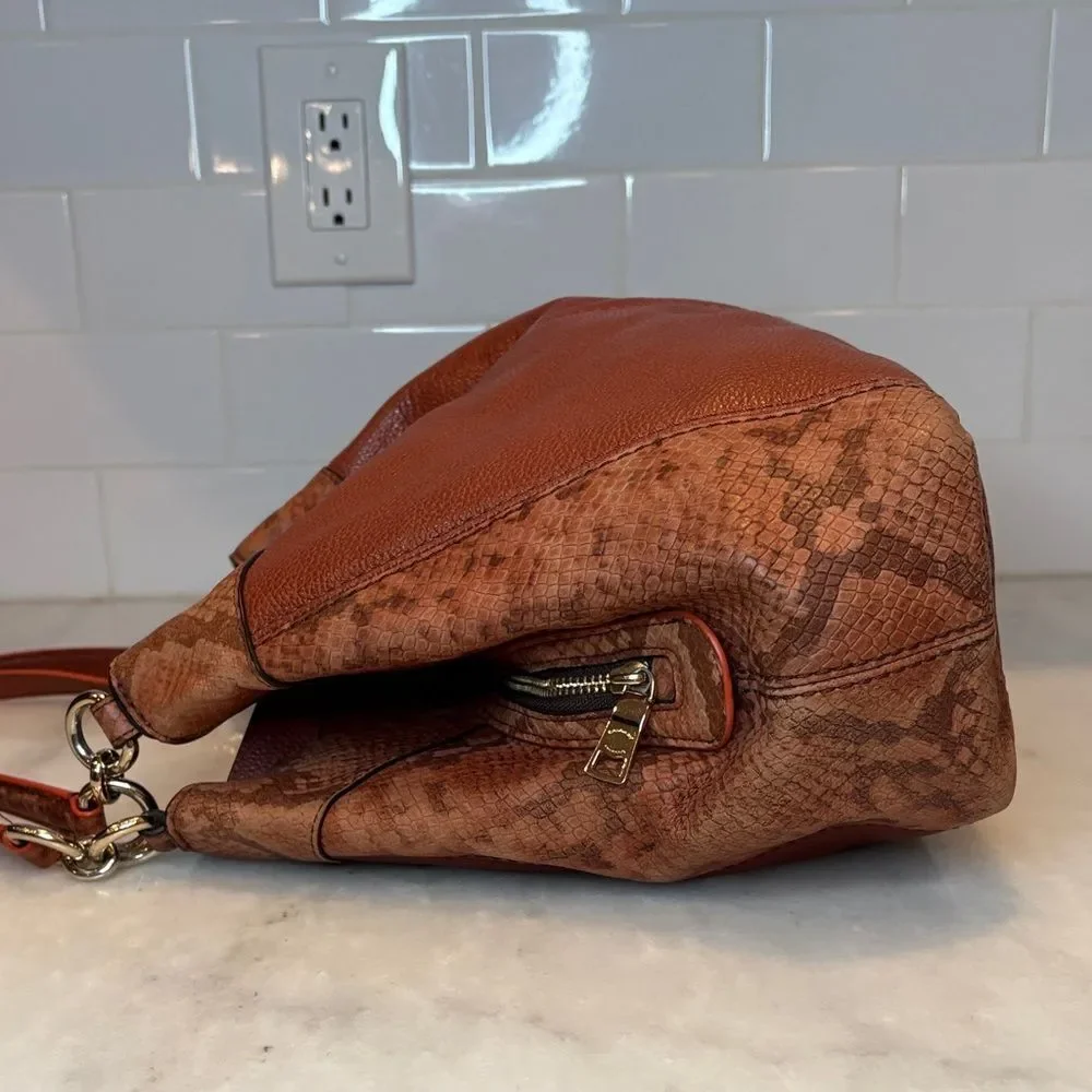 Coach Bag Purse Handbag Lexy Leather Snakeskin Pocketbook Shoulder Bag - HTF